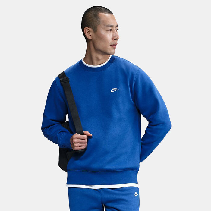 Nike Men's Club Fleece Sweatshirt Blue Nike Men's Club Fleece Sweatshirt Blue image number 0