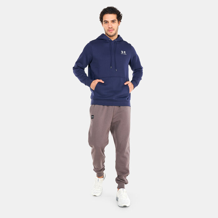 Under Armour Men's UA Essential Fleece Hoodie Blue Under Armour Men's UA Essential Fleece Hoodie Blue image number 2