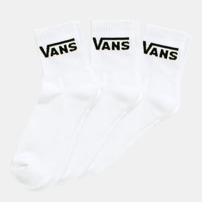 Vans Kids' Classic Half Crew Socks (3 Pairs) White