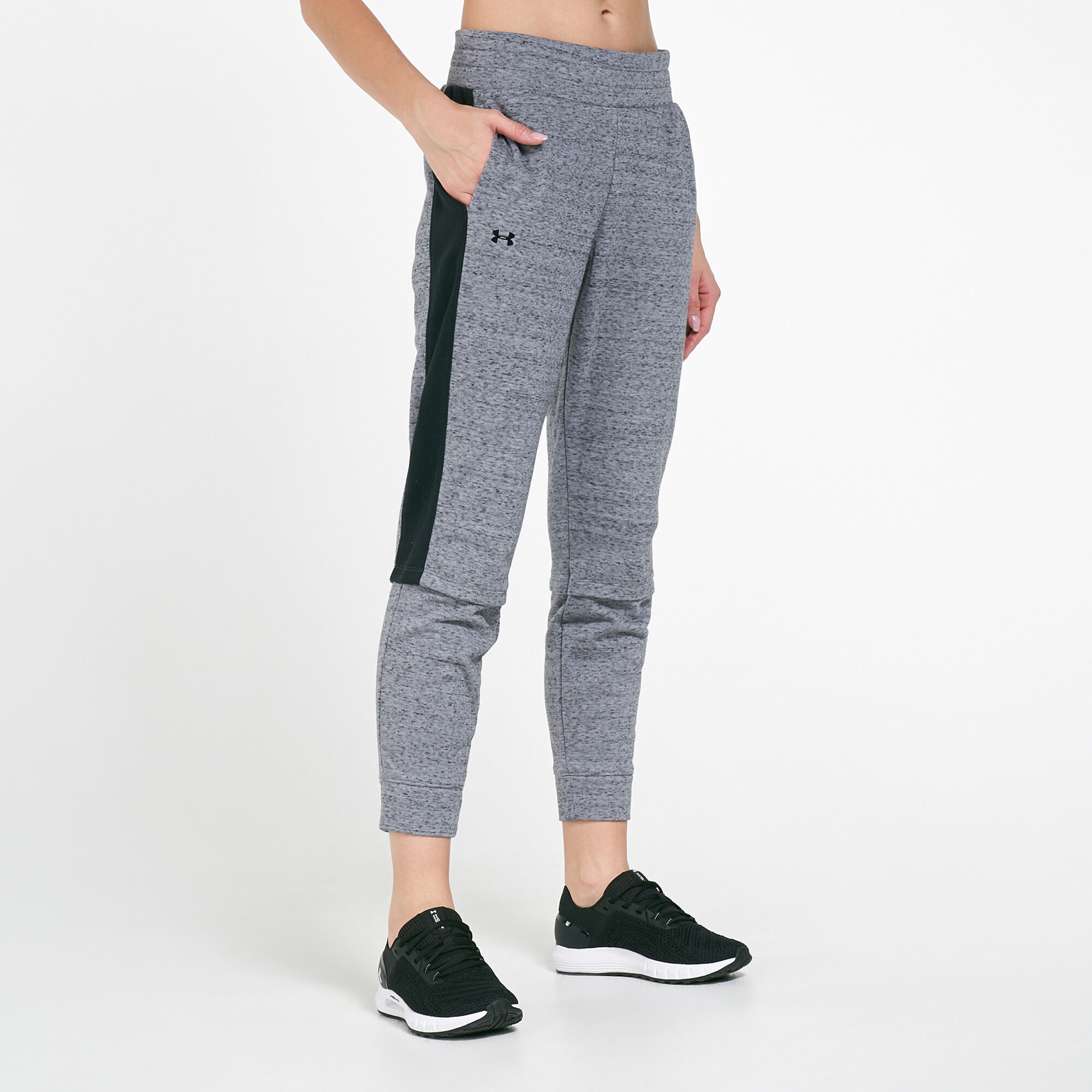 Buy Under Armour Women's Rival Terry Joggers Grey in KSA -SSS