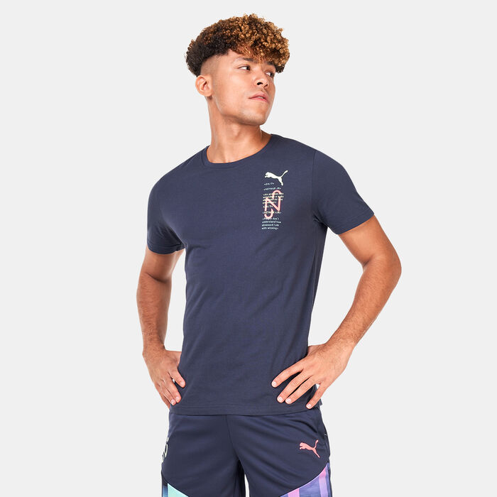 PUMA Men's Neymar Jr 24/7 Graphic Football T-Shirt Blue PUMA Men's Neymar Jr 24/7 Graphic Football T-Shirt Blue image number 0
