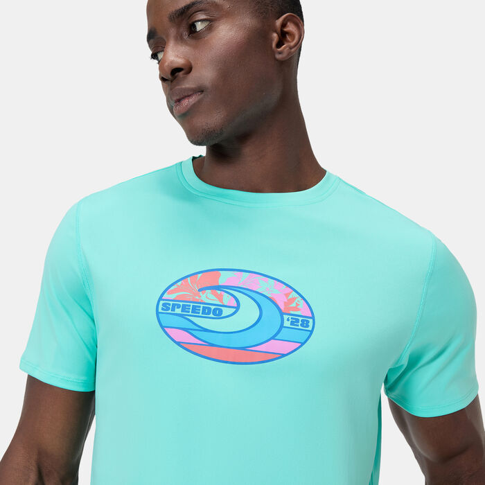 Speedo Men's Graphic Swimming T-Shirt Blue Speedo Men's Graphic Swimming T-Shirt Blue image number 3