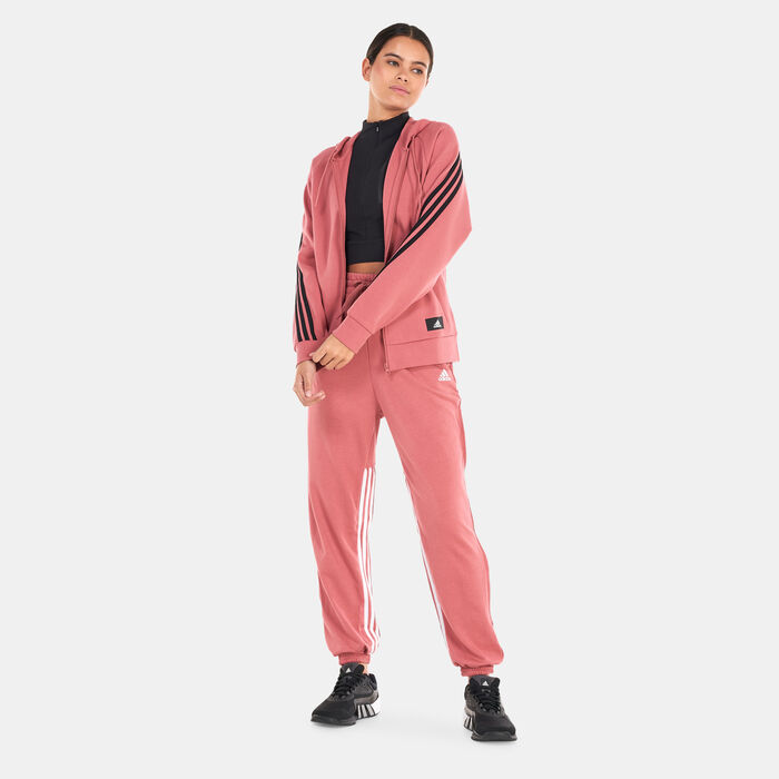 adidas Women's Sportswear Future Icons 3-Stripes Hooded Track Jacket Red adidas Women's Sportswear Future Icons 3-Stripes Hooded Track Jacket Red image number 2