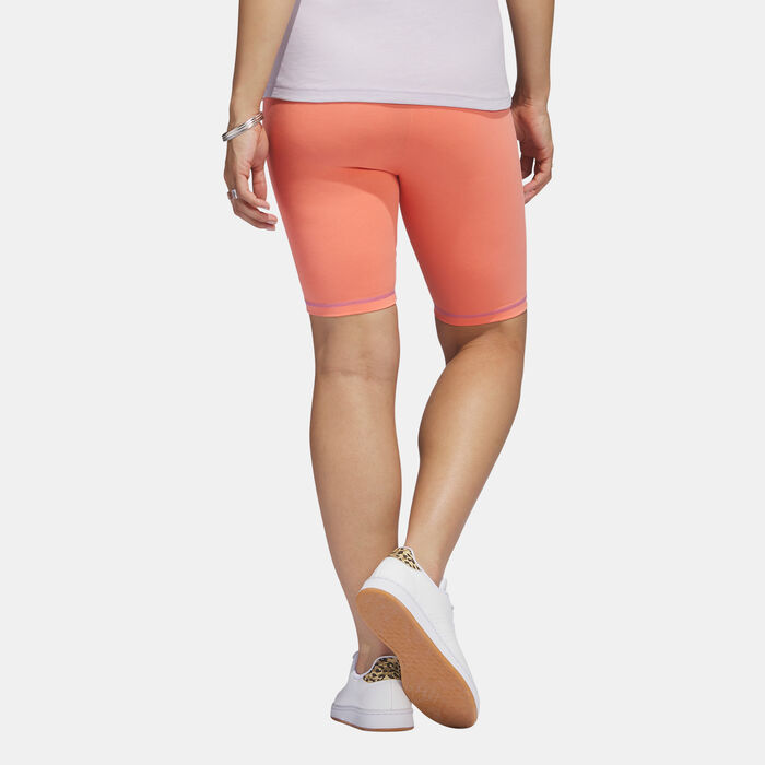adidas Women's Sport Statement Bike Shorts Orange adidas Women's Sport Statement Bike Shorts Orange image number 1