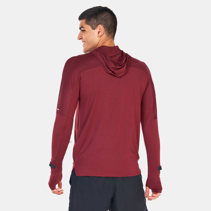 Nike Men's Dri-FIT Trail Running Hoodie Maroon image number 1