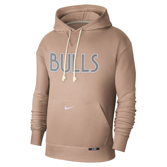 Nike Men's NBA Chicago Bulls Standard Issue City Edition Dri-FIT Courtside Hoodie Brown Nike Men's NBA Chicago Bulls Standard Issue City Edition Dri-FIT Courtside Hoodie Brown image number 0