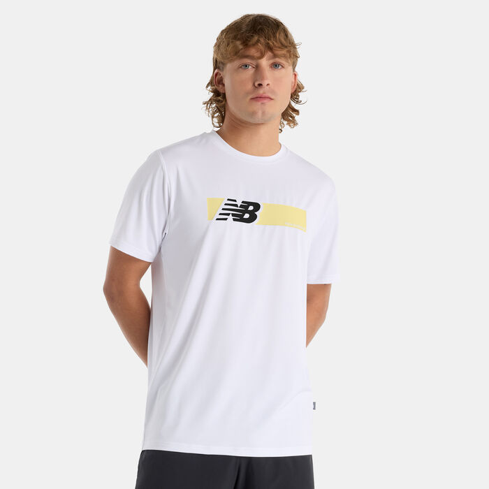 New Balance Men's Box Performance T-Shirt White New Balance Men's Box Performance T-Shirt White image number 0