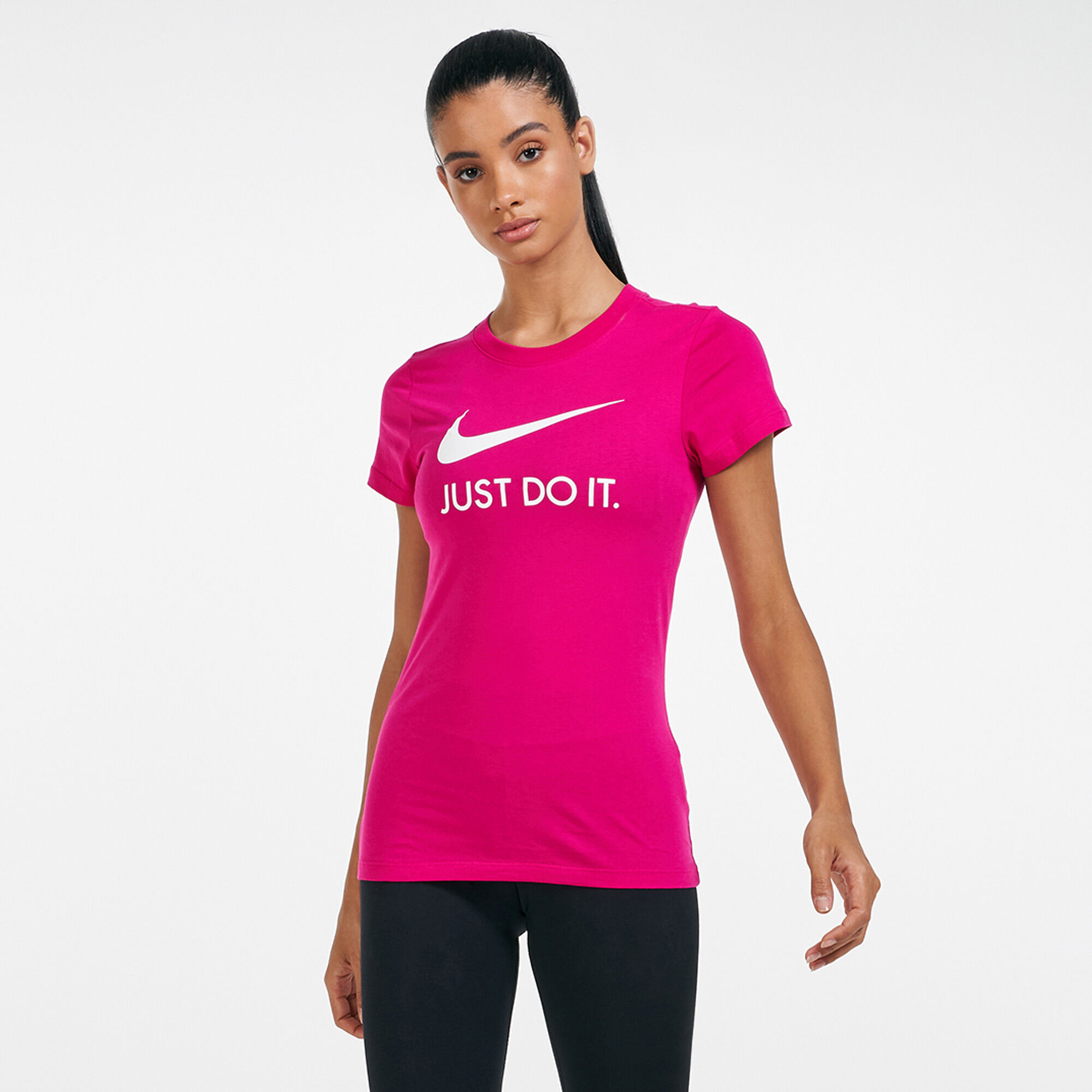 Women s Just Do It Slim T Shirt Pink Nike in KSA SSS