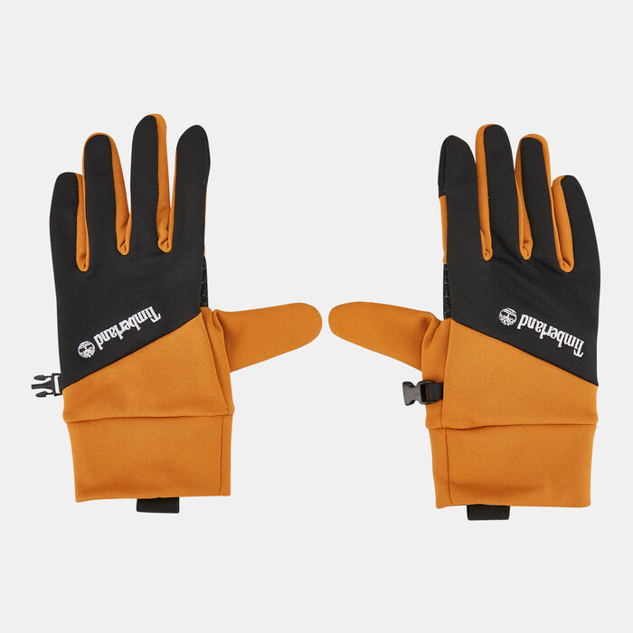 Timberland Men's Stretch Colorblock Softshell Fleece Gloves yellow Timberland Men's Stretch Colorblock Softshell Fleece Gloves yellow image number 0