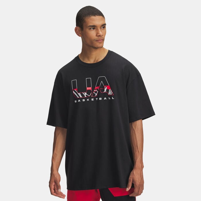 Under Armour Men's Hoops Branded T-Shirt Black Under Armour Men's Hoops Branded T-Shirt Black image number 0