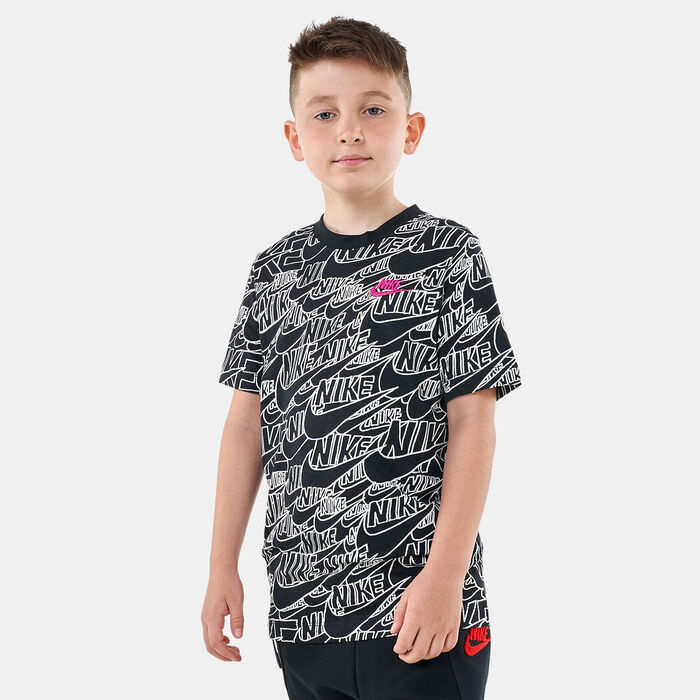 Nike Kids' Sportswear Allover Print T-Shirt White image number 0