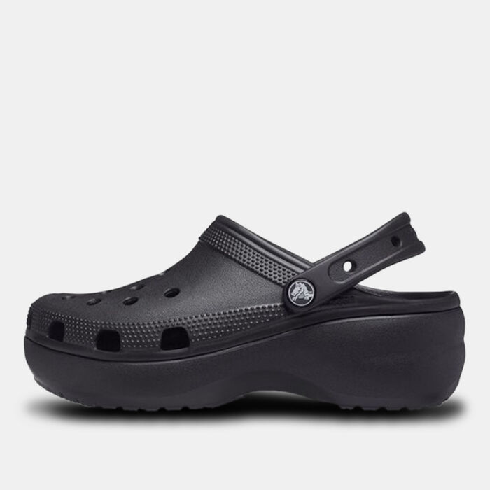 Crocs Women's Classic Platform Clogs Black image number 2