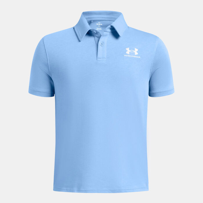 Under Armour Kids' Icon Polo Shirt Blue Under Armour Kids' Icon Polo Shirt Blue image number 0