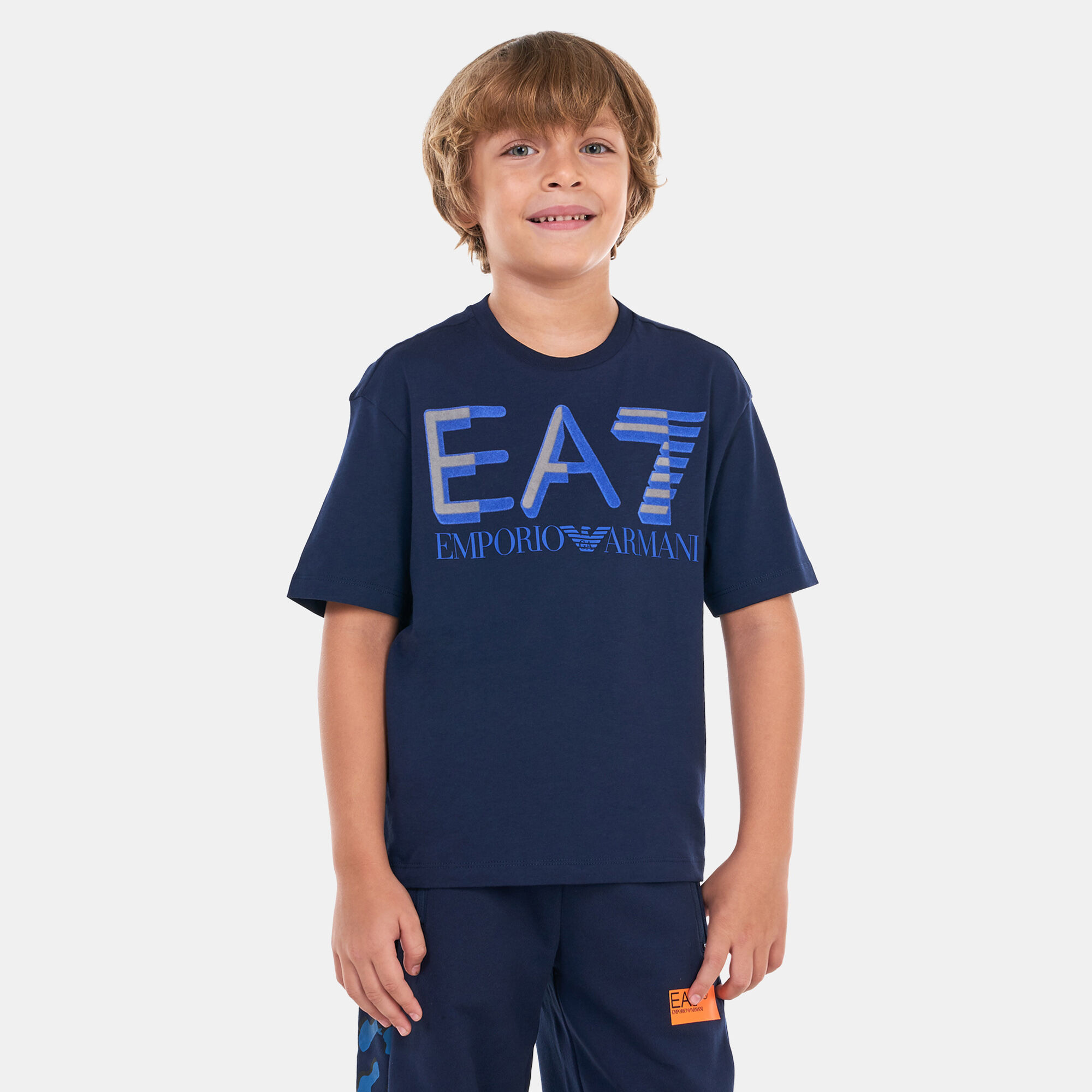 Kids Logo T Shirt Older Kids Blue EA7 Emporio Armani in KSA SSS