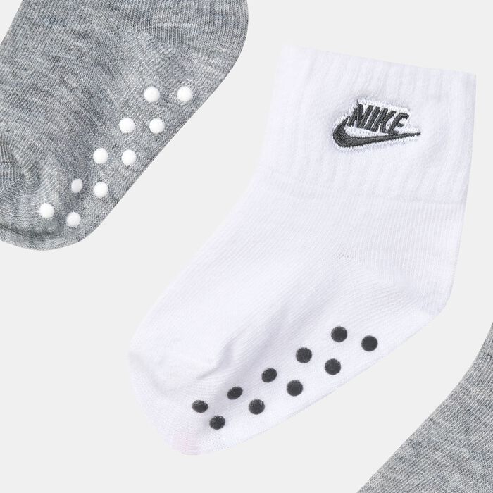 Nike Kids' Core Futura Ankle Socks (3-Pack) (Baby and Toddler) Grey image number 1