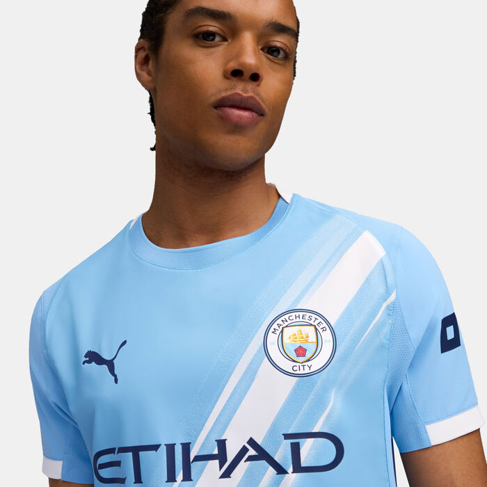 PUMA Men's Manchester City 25/26 Home Authentic Football Jersey Blue image number 6