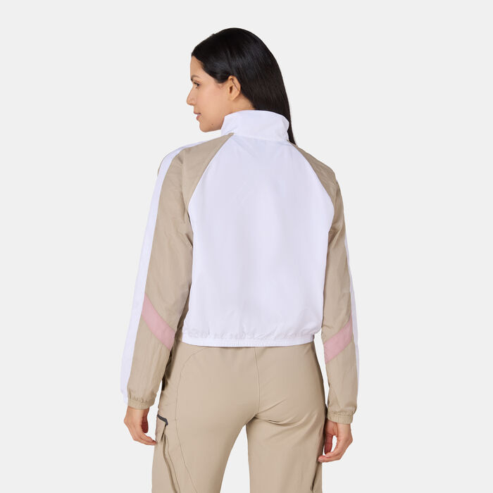 Under Armour Women's Icon Crinkle Training Jacket White Under Armour Women's Icon Crinkle Training Jacket White image number 1