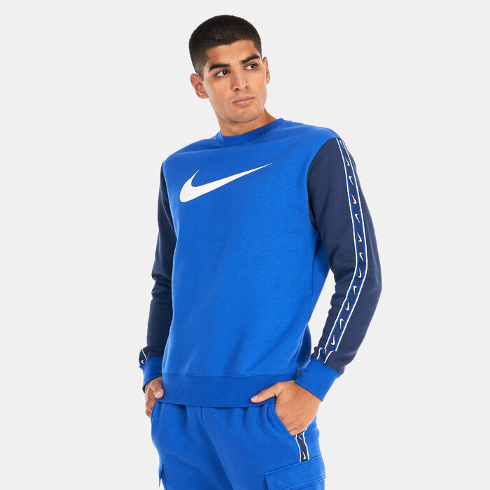 Nike Men's Sportswear Repeat Fleece Sweatshirt Blue Nike Men's Sportswear Repeat Fleece Sweatshirt Blue image number 0