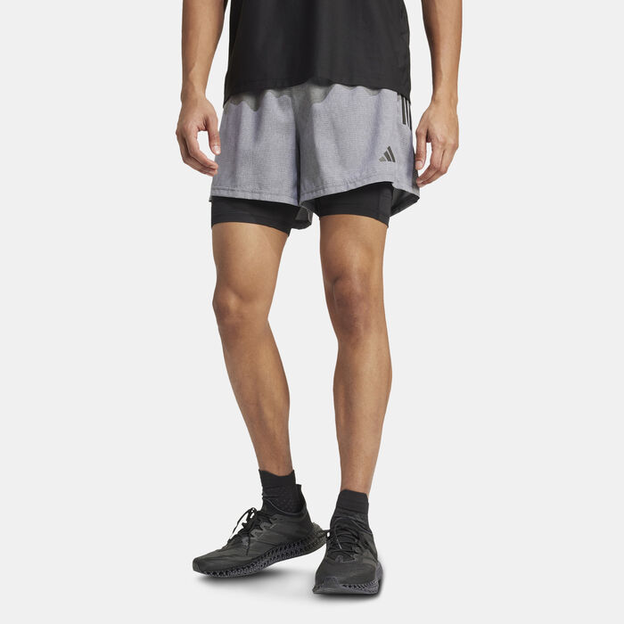 adidas Men's Own The Run 2-In-1 Shorts Grey adidas Men's Own The Run 2-In-1 Shorts Grey image number 0