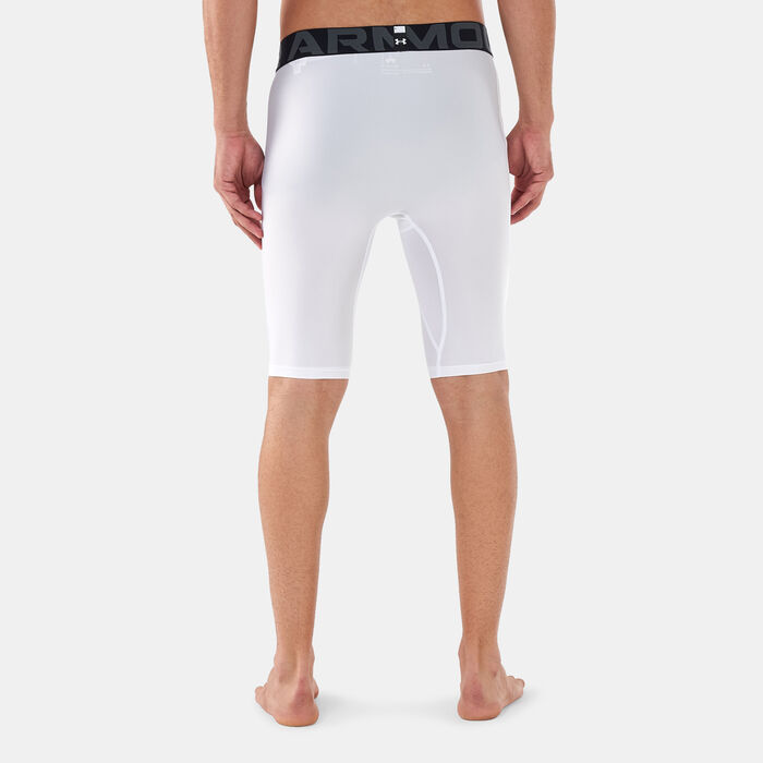 Under Armour Men's UA HeatGear® Armour Long Shorts White Under Armour Men's UA HeatGear® Armour Long Shorts White image number 1