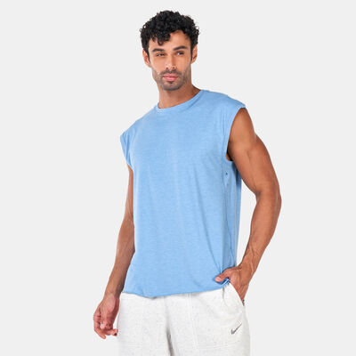 Nike Men's Dri-FIT Yoga Tank Top Blue Nike Men's Dri-FIT Yoga Tank Top Blue
