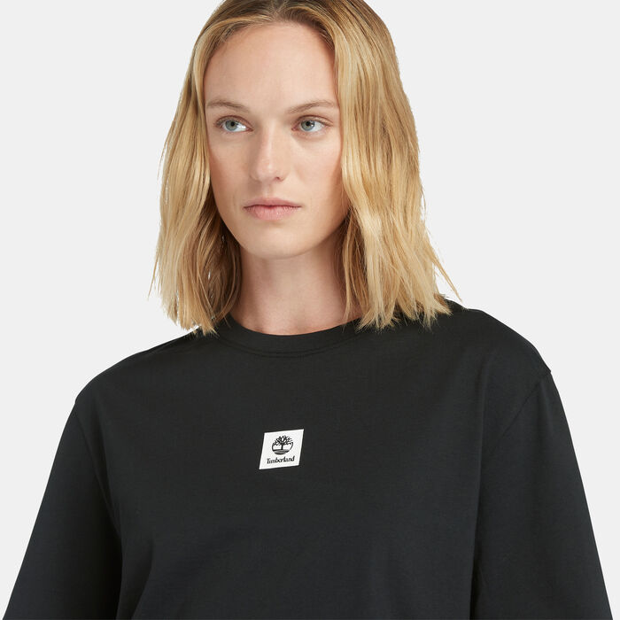 Timberland Women's Stack Logo T-Shirt Black Timberland Women's Stack Logo T-Shirt Black image number 3