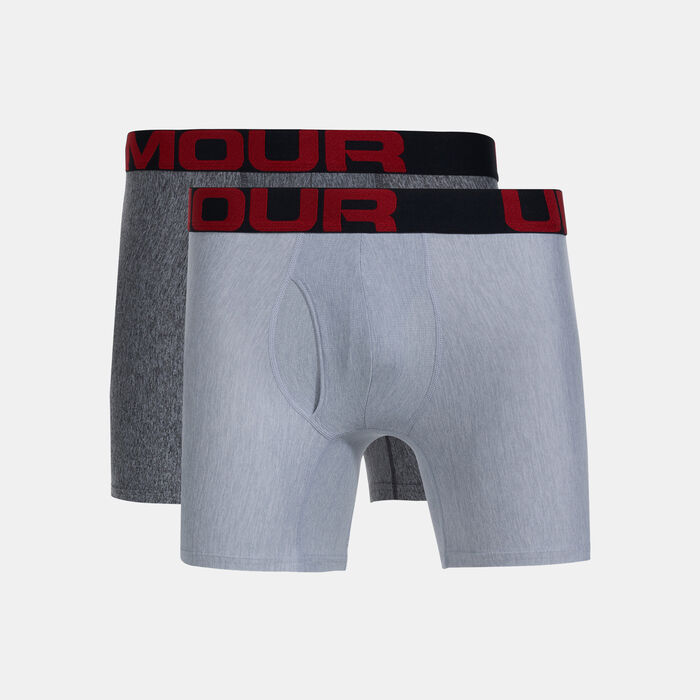 Buy Under Armour Men's Tech™ 6-Inch Boxerjock® Boxers (2 Pack) Grey in KSA  -SSS