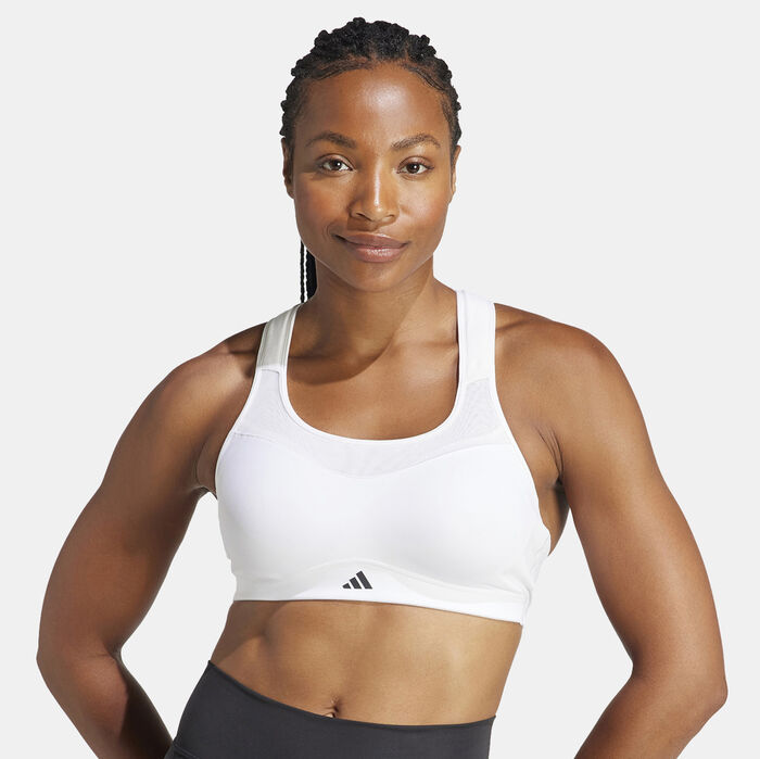 adidas Women's TLRD Impact Training High-Support Sports Bra White image number 0