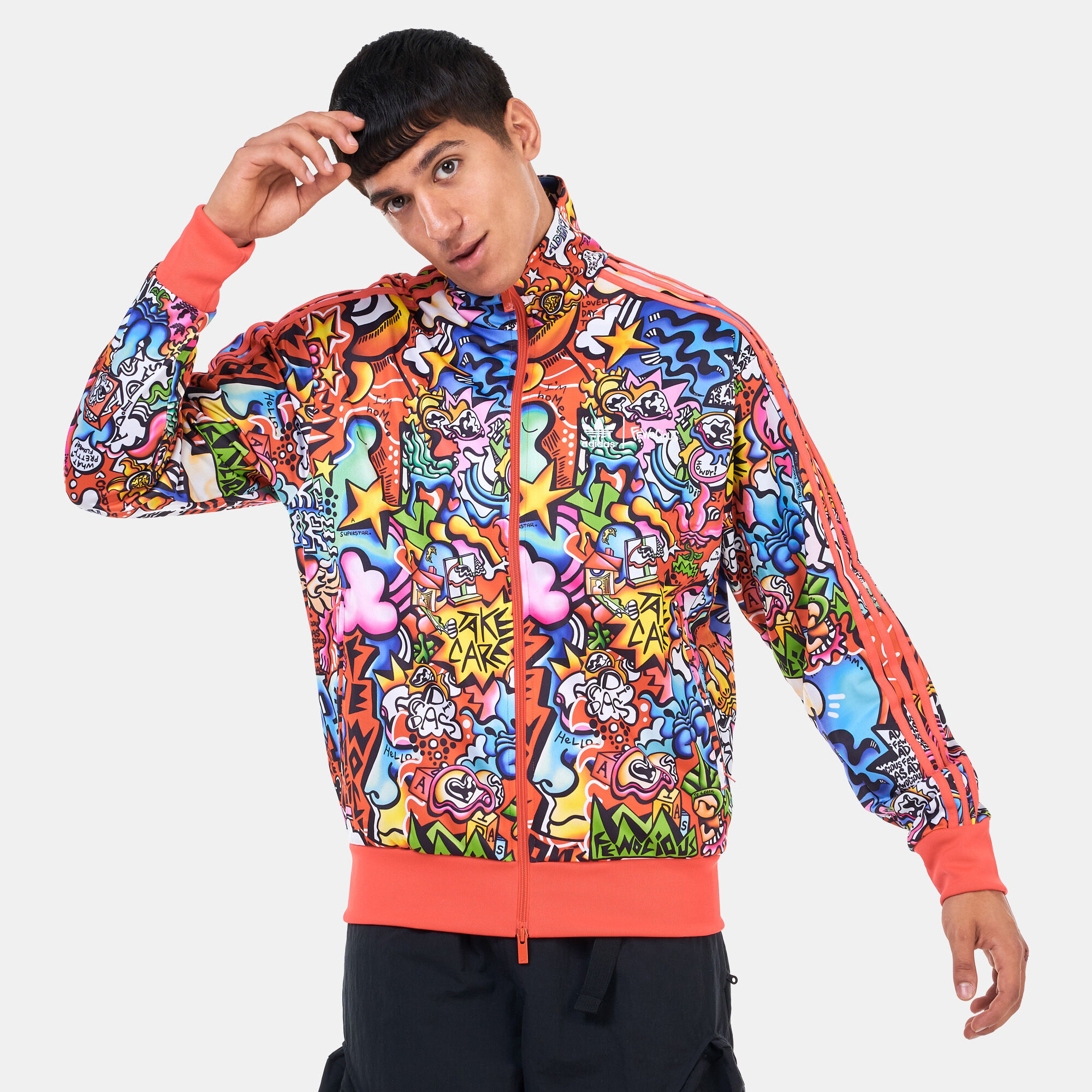 Adidas bell sleeve track jacket best sale