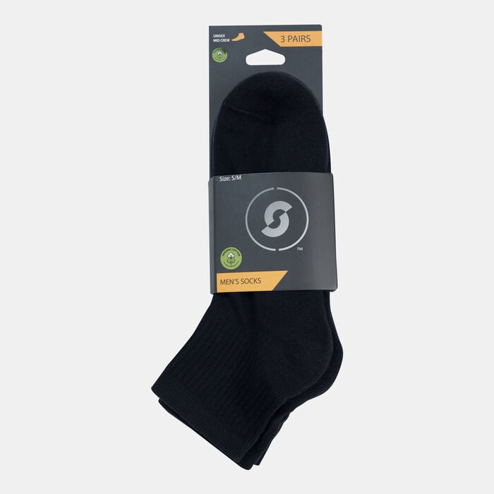 Sun and Sand Sports Men's Cotton Crew Socks Black Sun and Sand Sports Men's Cotton Crew Socks Black image number 0