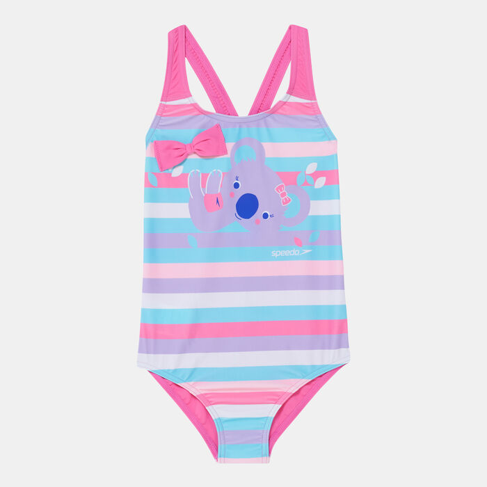 Speedo Kids' Koko Koala Digital Placement Crossback One-Piece Swimsuit Purple Speedo Kids' Koko Koala Digital Placement Crossback One-Piece Swimsuit Purple image number 0