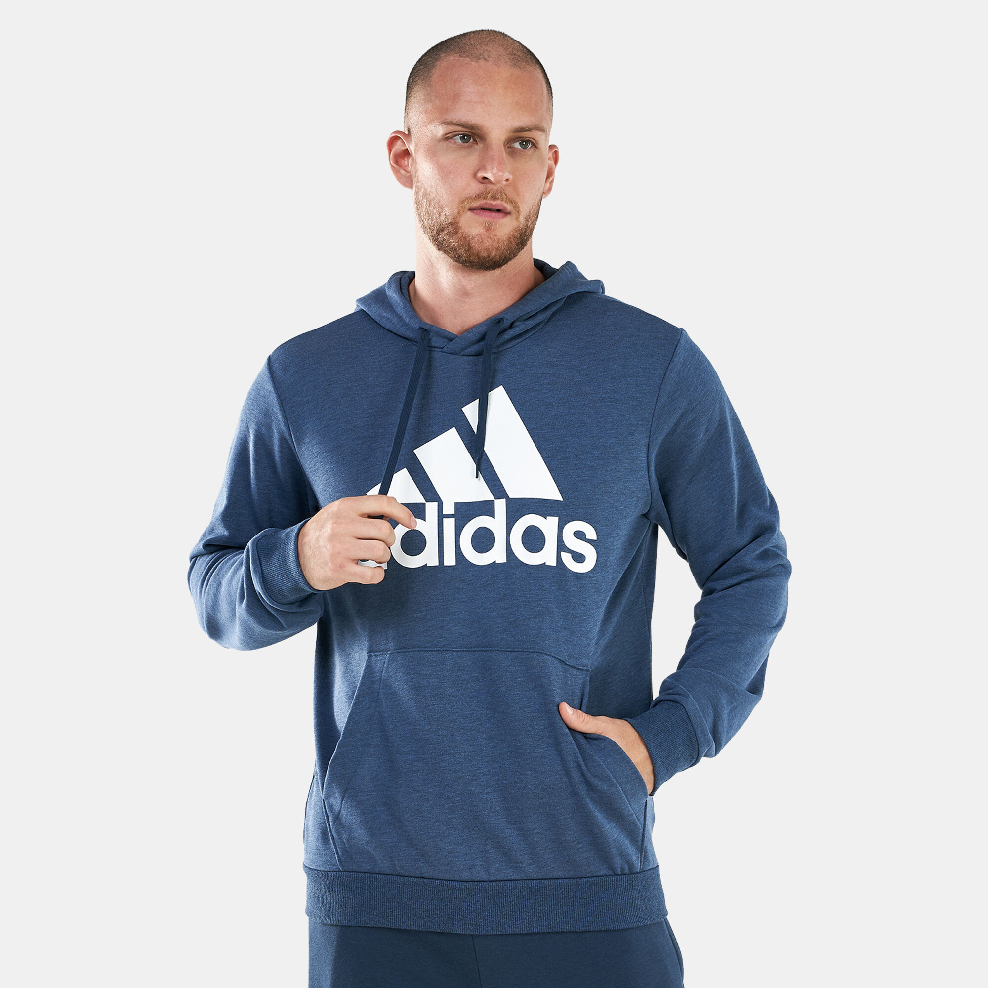 Blue adidas hoodie mens hot sale
