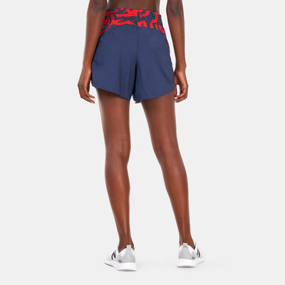 New Balance Women's Printed Accelerate 5-Inch Shorts Blue New Balance Women's Printed Accelerate 5-Inch Shorts Blue
