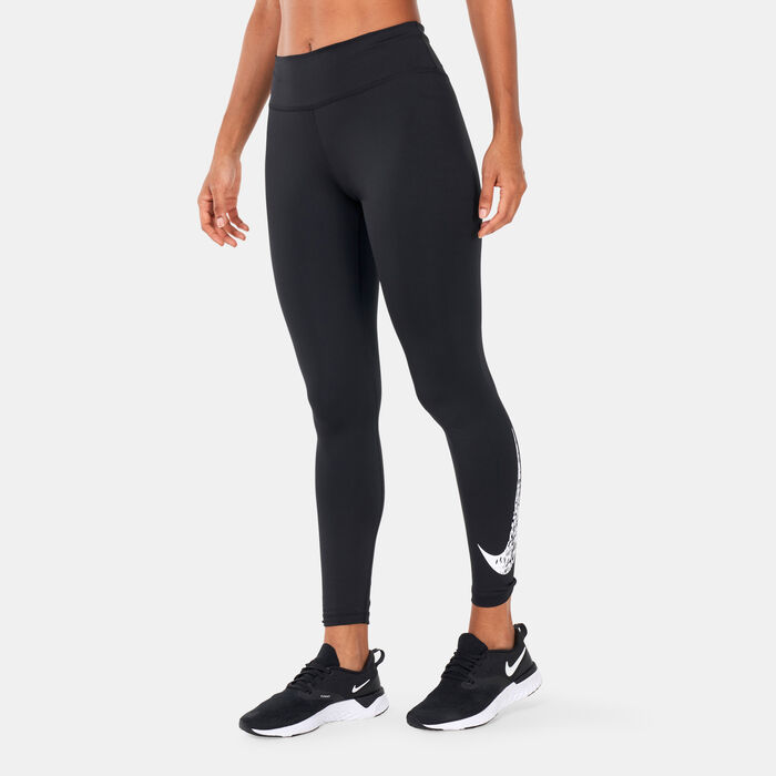 Nike Women's Dri-FIT Swoosh 7/8 Leggings Black image number 0