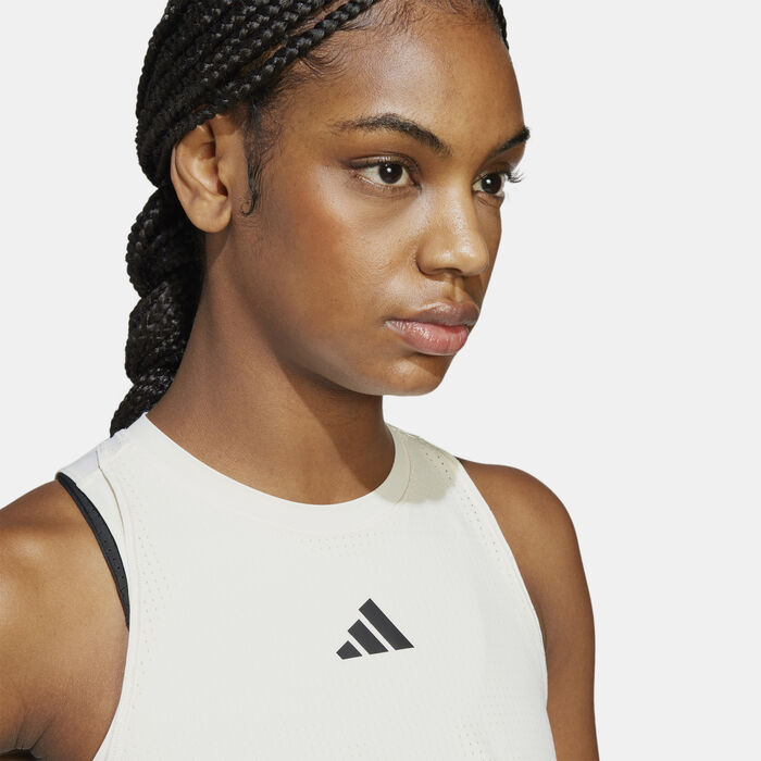 adidas Women's Cool Intensity 2-In-1 Training Tank Top White adidas Women's Cool Intensity 2-In-1 Training Tank Top White image number 3