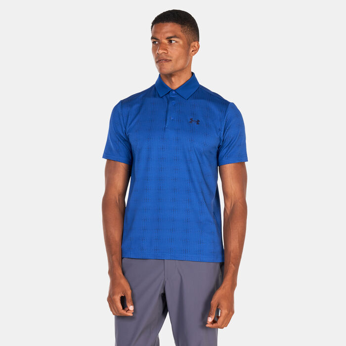Under Armour Men's UA Playoff 3.0 Printed Polo Shirt Blue Under Armour Men's UA Playoff 3.0 Printed Polo Shirt Blue image number 0