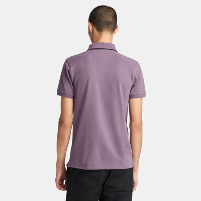 Timberland Men's Millers River Printed Neck Polo Shirt Purple Timberland Men's Millers River Printed Neck Polo Shirt Purple