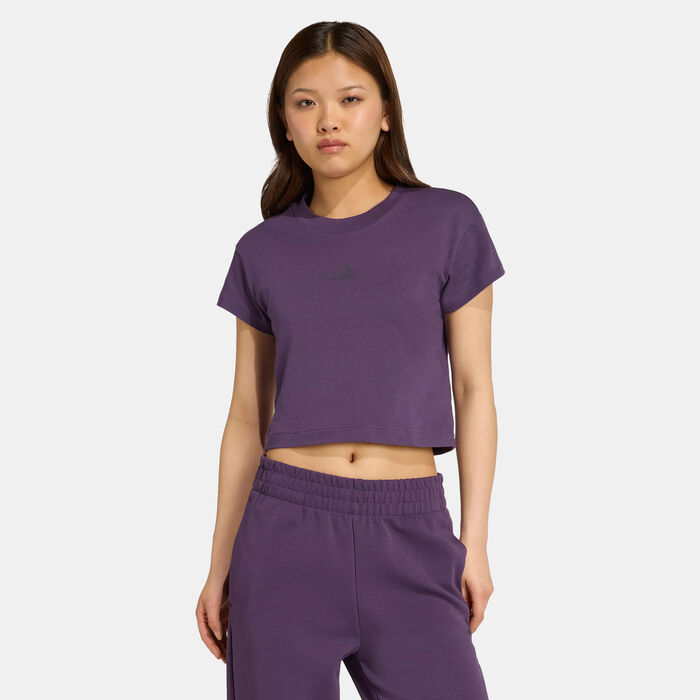 adidas Women's Future Icons Small Logo T-Shirt Purple adidas Women's Future Icons Small Logo T-Shirt Purple image number 0