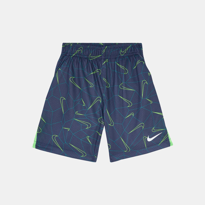 Nike Kids' Dri-FIT All Over Print Shorts Blue image number 0