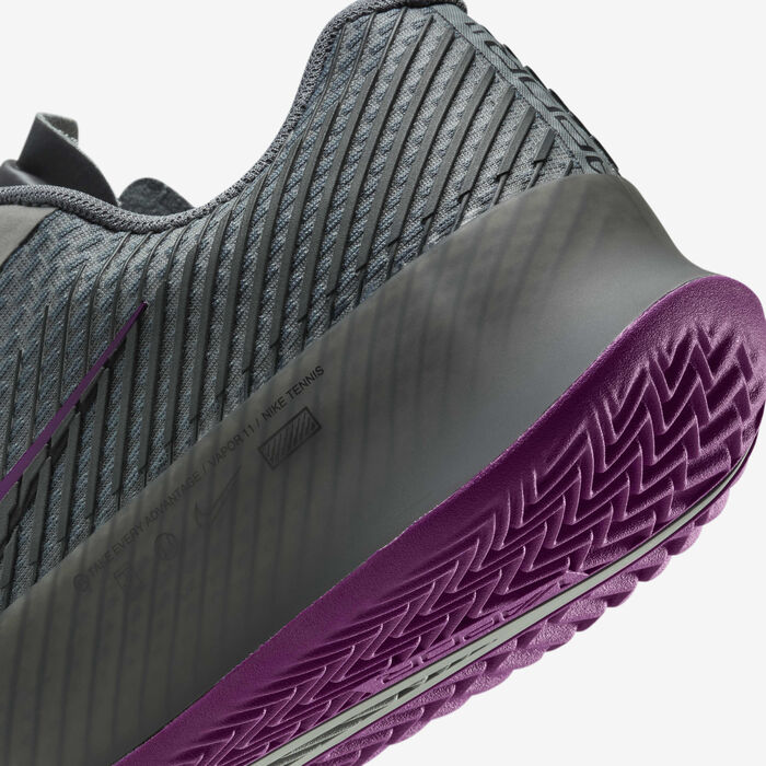Nike Men's Court Air Zoom Vapor 11 Clay Tennis Shoes Grey Nike Men's Court Air Zoom Vapor 11 Clay Tennis Shoes Grey image number 7
