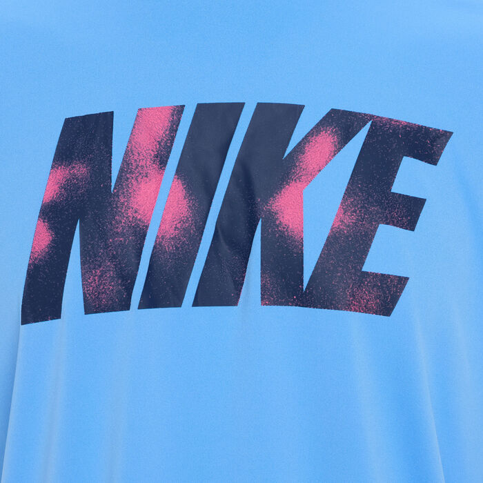 Nike Swim Men's Brand Blast Logo Swimming Shorts Blue Nike Swim Men's Brand Blast Logo Swimming Shorts Blue image number 2