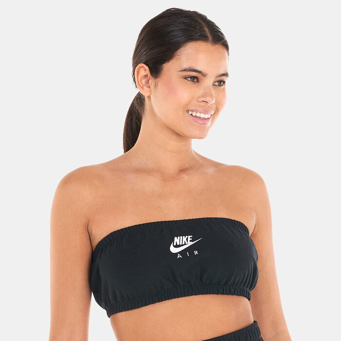 Nike Women's Air Pique Bandeau Top Black Nike Women's Air Pique Bandeau Top Black image number 0