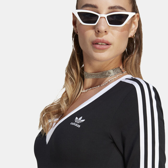 adidas Originals Women's Adicolor Classics 3-Stripes Maxi Dress Black adidas Originals Women's Adicolor Classics 3-Stripes Maxi Dress Black image number 3