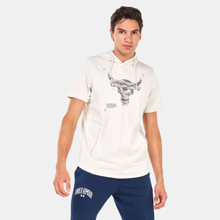 Under Armour Men's UA Project Rock Terry Hoodie White Under Armour Men's UA Project Rock Terry Hoodie White image number 0