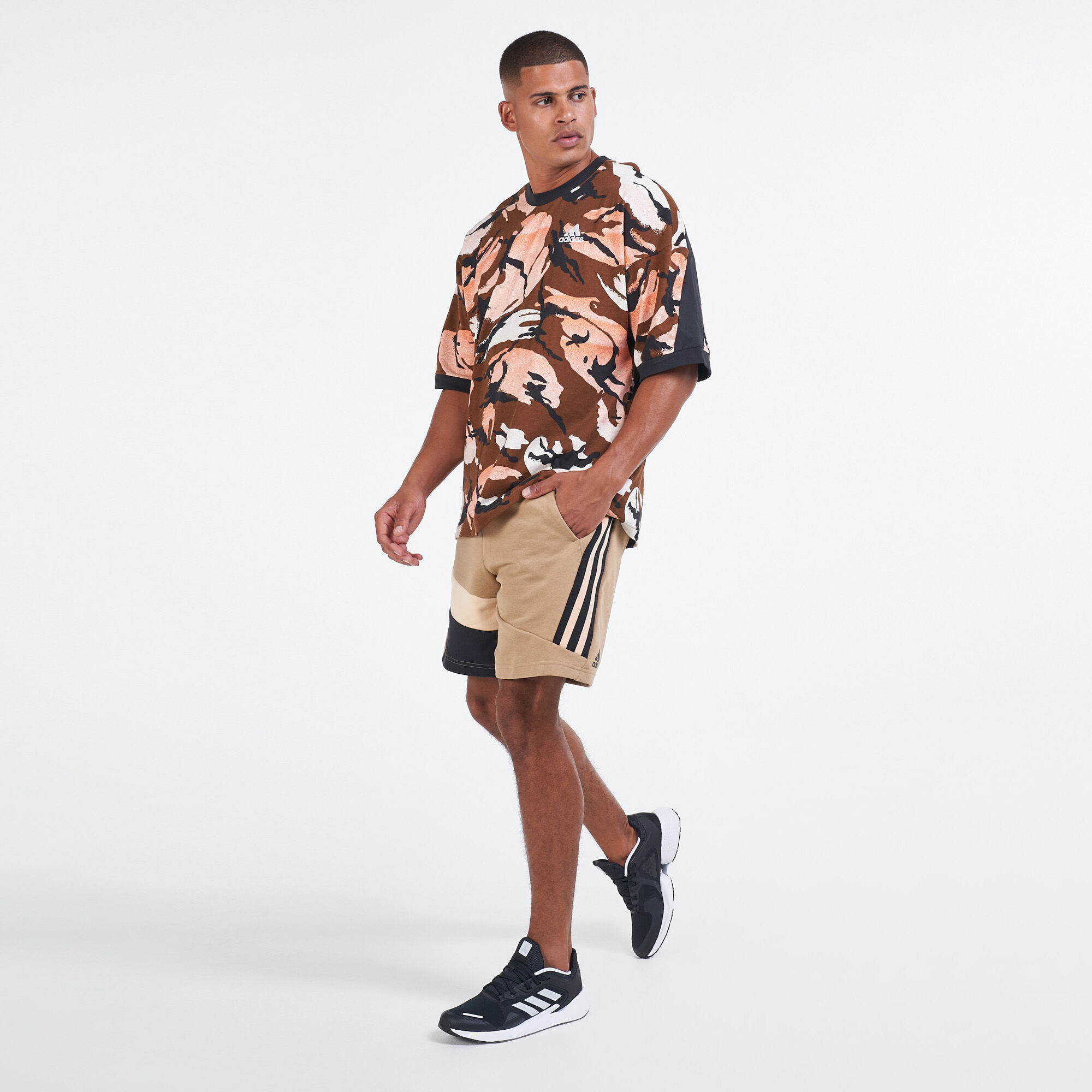 Buy adidas Men s Sportswear 3 Stripes Summer Shorts Multi Color in