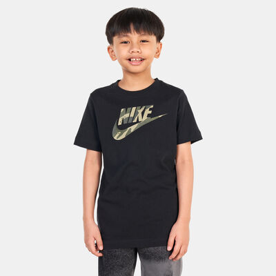 Nike Kids' Sportswear Club Seasonal Camo T-Shirt Black