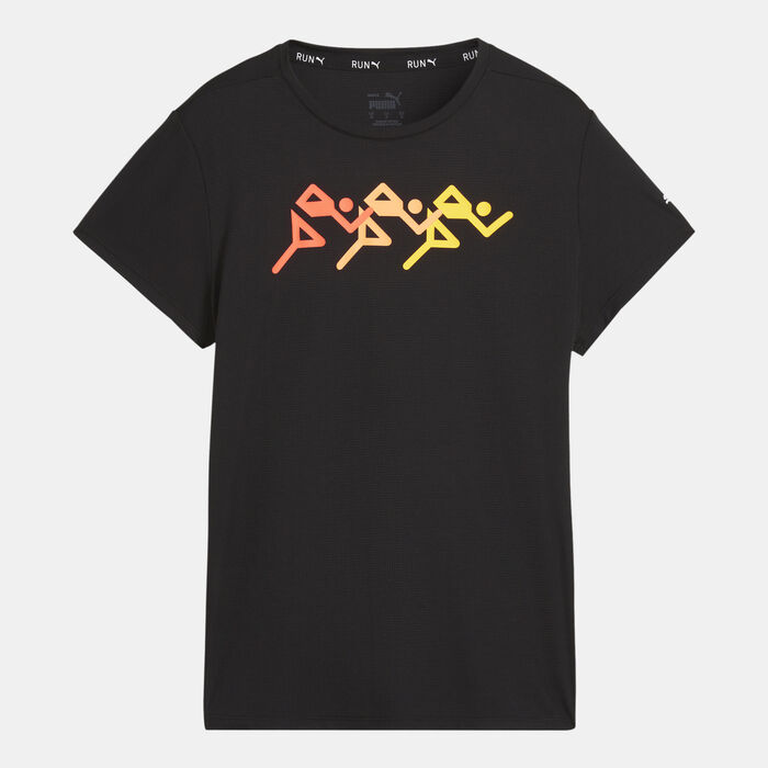PUMA Women's RUN FAVOURITE Graphic T-Shirt Black image number 0