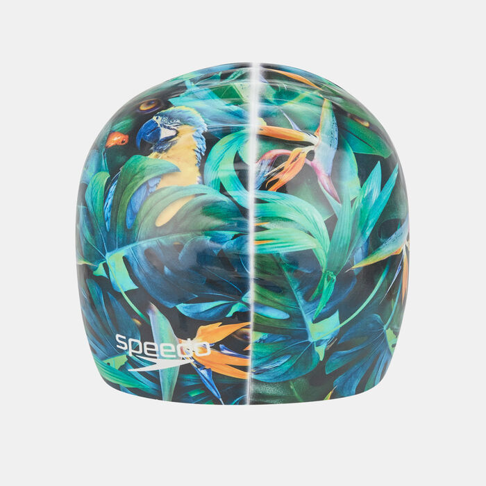 Speedo Digital Printed Swimming Cap Black Speedo Digital Printed Swimming Cap Black image number 1