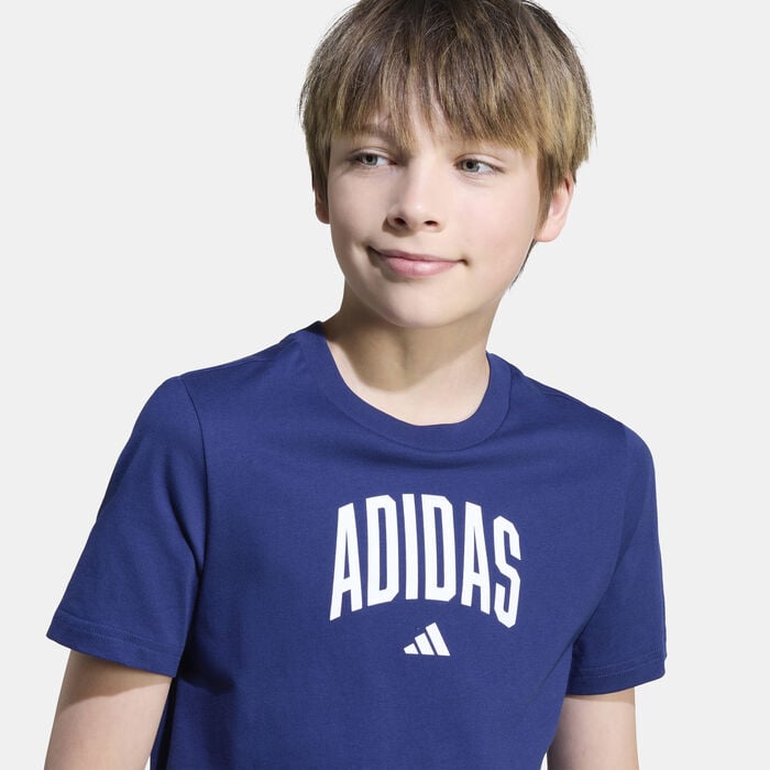 adidas Kids' Collegiate Graphic T-Shirt Blue adidas Kids' Collegiate Graphic T-Shirt Blue image number 3