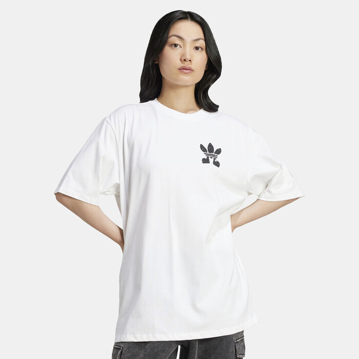 adidas Originals Women's Treffy Walks Graphic T-Shirt White adidas Originals Women's Treffy Walks Graphic T-Shirt White image number 0